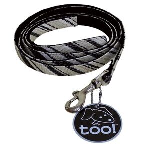 Leash for Small Dog or Cat Pet Fashionable Black Cream Strap 5 Foot Lead NEW
